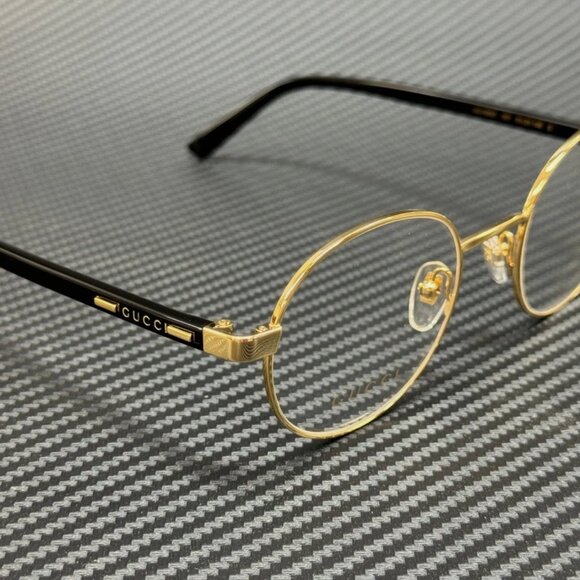 GUCCI Gold Black Men's Small 51 mm Eyeglasses - Picture 3 of 4